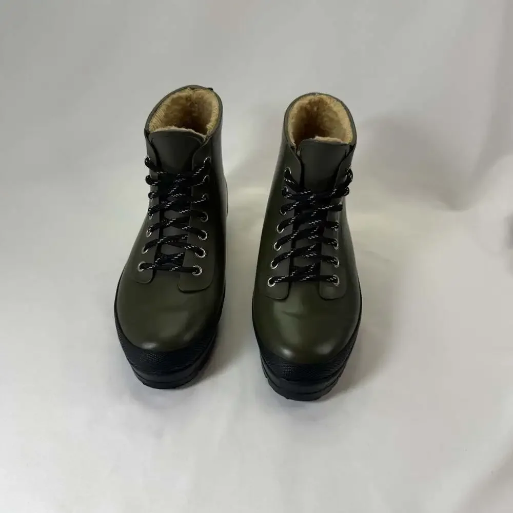 Chooka Redmond Hiker Waterproof Rain Boots Olive Green Lace Up Women’s Size 6